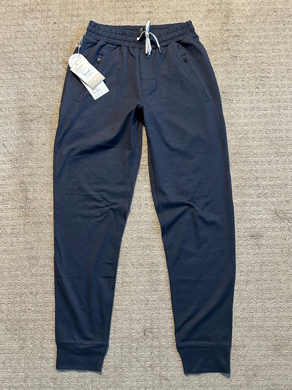 NEW mens Vuori Ponto performance jogger pants azure heather size small